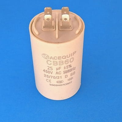 25yF plastic capacitor