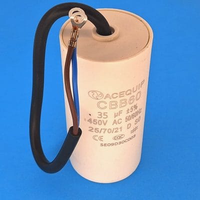 35yF plastic capacitor with lead