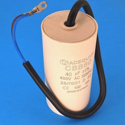 40yF plastic capacitor with lead