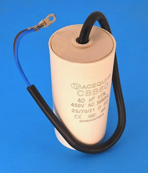 40yF plastic capacitor with lead