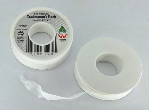 Tradesmen pack thread tape